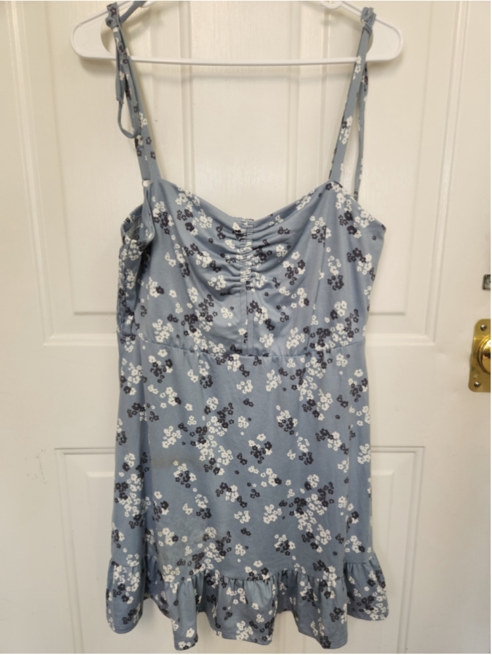 Nine Britton Floral Mini Dress Size Large Blue White flowers